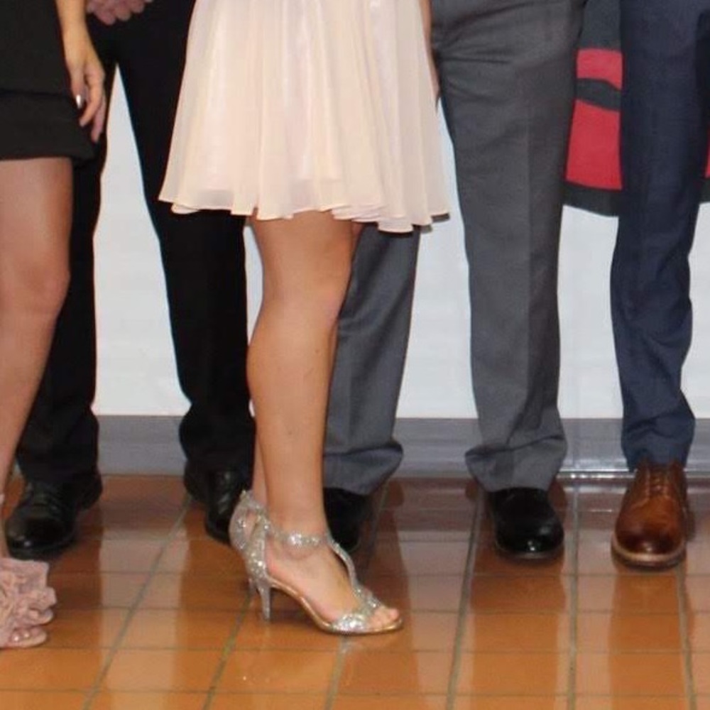 Silver/Jeweled High Heels - Picture 3 of 3